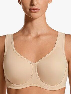 Syrokan Underwire Sport Bra Maximum Support A227 Beige Size 48DD NWT